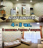 "Апартаменты" 2х-комнатные (совмещенные комнаты) с кухней
