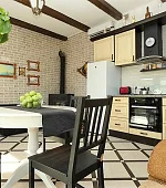 "1-комнатный с кухней и камином"